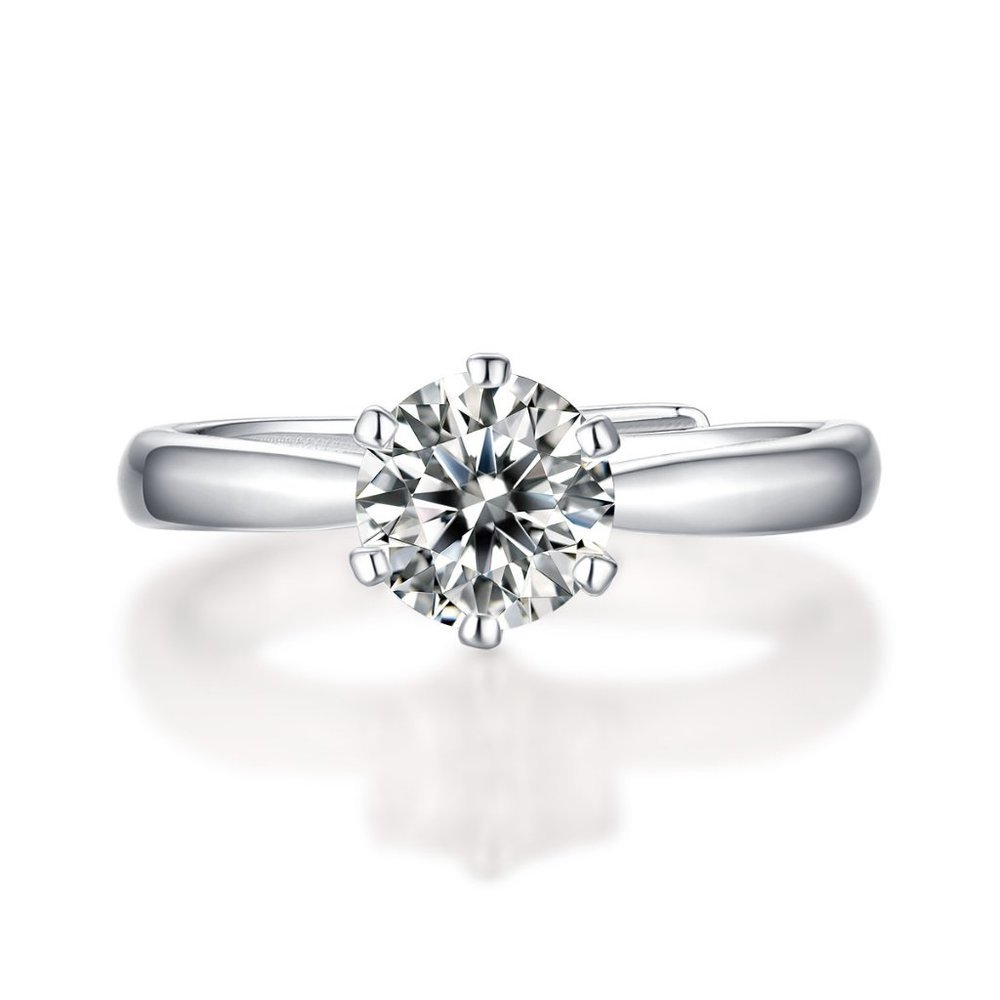 Certified 2ct. t.w. Moissanite Diamond Solitaire Engagement Ring NEW - Picture 7 of 11